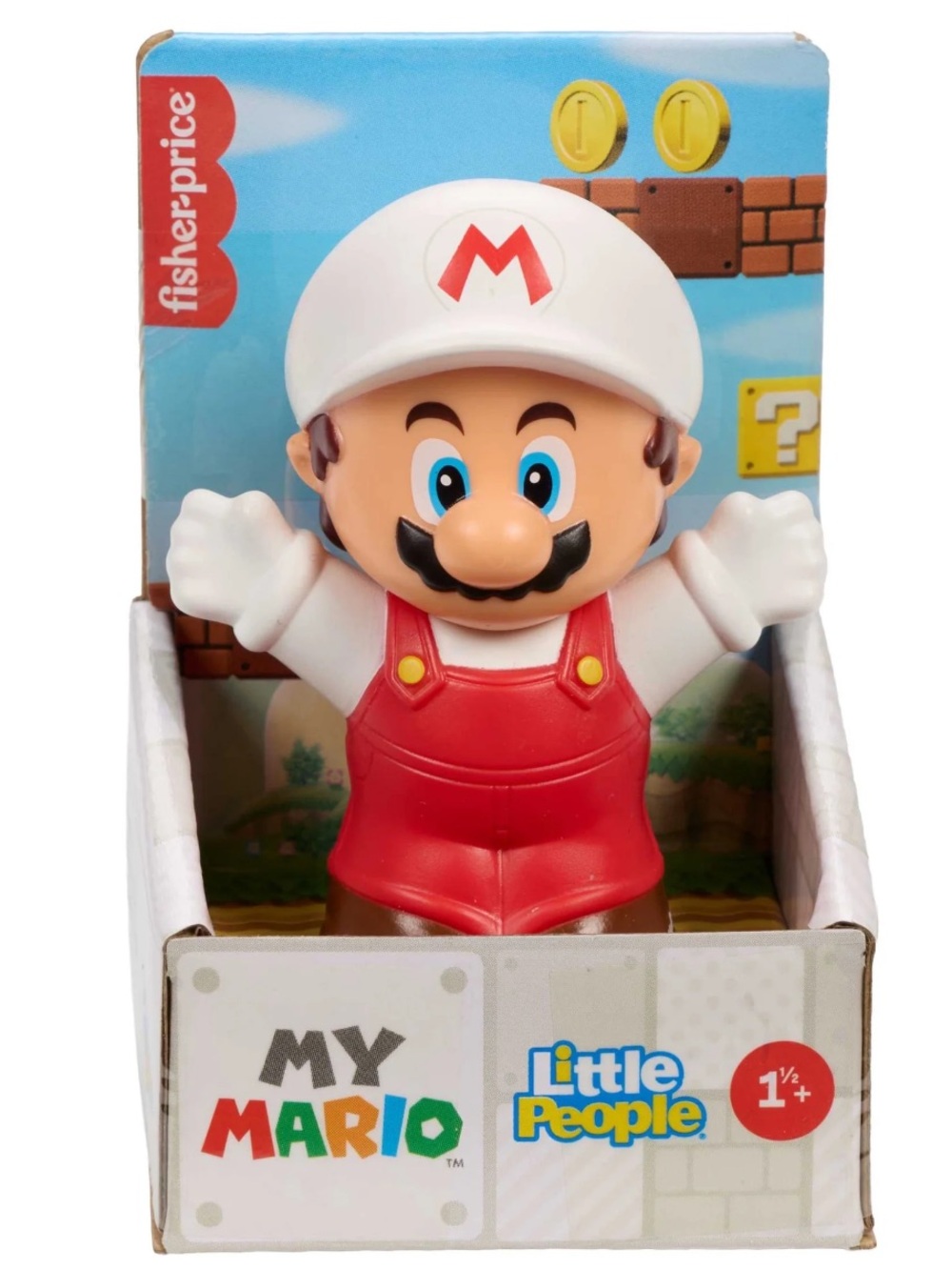 NIB HTF 🔥 Fisher-Price Little People My Mario Figure - Red, White, Blue